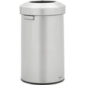 Rubbermaid Refine Stainless Steel Round Open-Top Trash Can 23 Gallon Silver