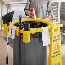 Rubbermaid Rim Caddy for Rollout Trash Can Yellow