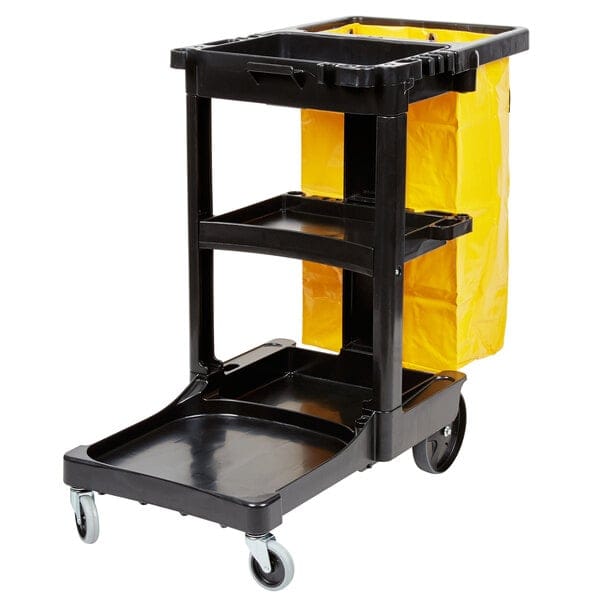 Rubbermaid Janitorial Cleaning Cart Black