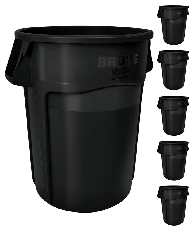 Rubbermaid Mega Brute Mobile Waste Collector Black