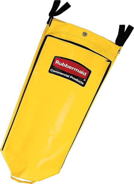 Rubbermaid Commercial Cleaning Cart Replacement Bag, Yellow Vinyl, 34 gal. Capacity