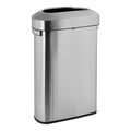 Rubbermaid Refine Stainless Steel Half-Round Open-Top Trash Can 21 Gallon Silver