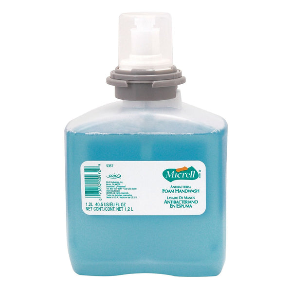Micrell Antibacterial Foaming Hand Soap Refill for TFX Dispenser, Floral Scent, 1200 ml, 2/Carton