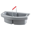 Rubbermaid Commercial 2-Compartment Cleaning Caddy, Gray Plastic