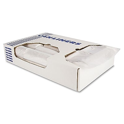 Heritage 20-30 Gallon Trash Bags, 30" X 37", High Density, 10 Mic, Natural, 500 Total Bags