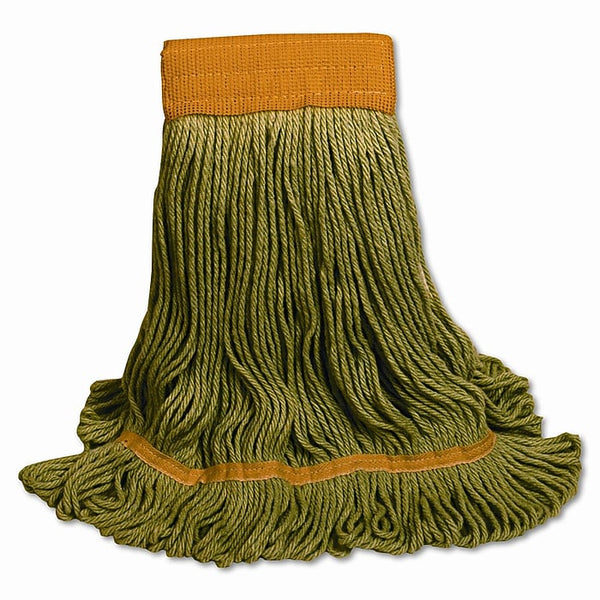 O'Dell 1200 Series Large Recycled PET Mop Head, 5" Headband, Green