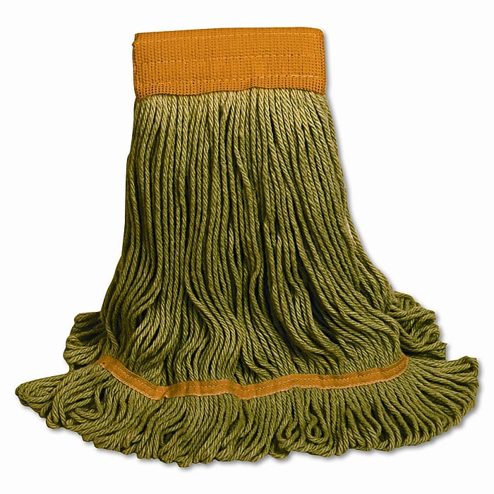 O'Dell 1200 Series Large Recycled PET Mop Head, 5" Headband, Green