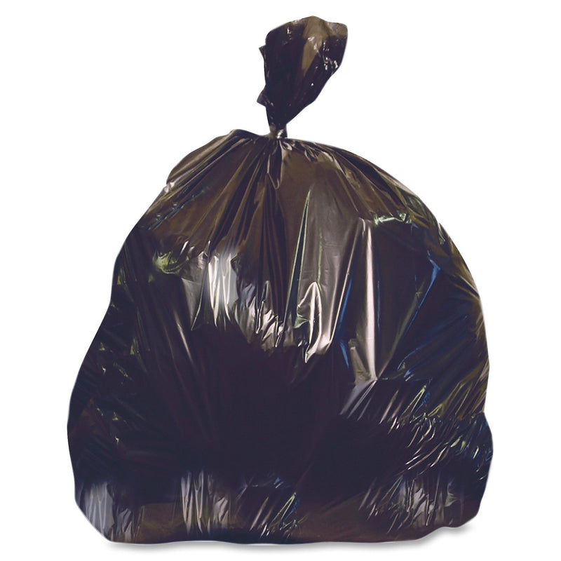 Heritage, Trash Bags, 40-45 Gallon, 40x48, High Density, 22 Mic, Black, 6 Rolls of 25 Bags Per Roll, 150 CT