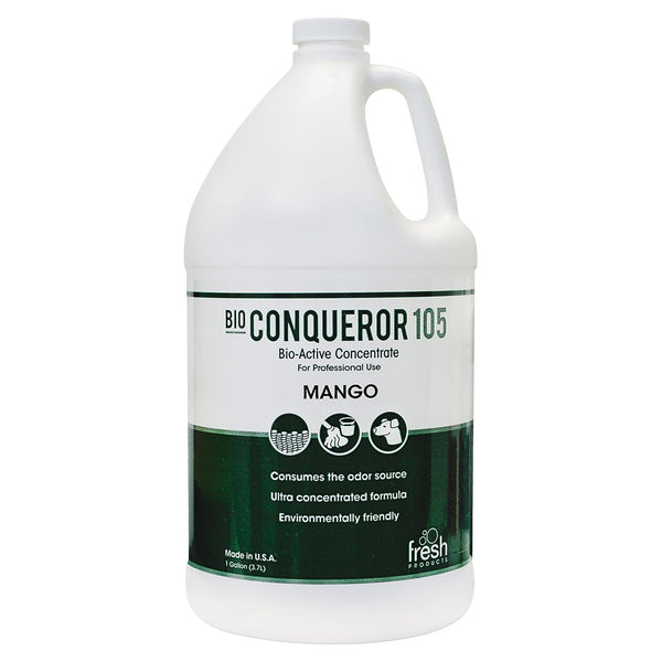 Fresh Products Bio Conqueror 105 Deodorizer Liquid, Mango Scent, 1 Gallon, 4/Carton