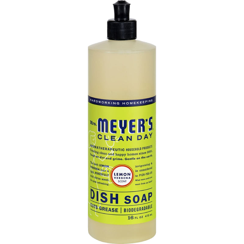 Mrs. Meyer's Clean Day Liquid Dish Soap, Lemon Verbena, 16 oz.