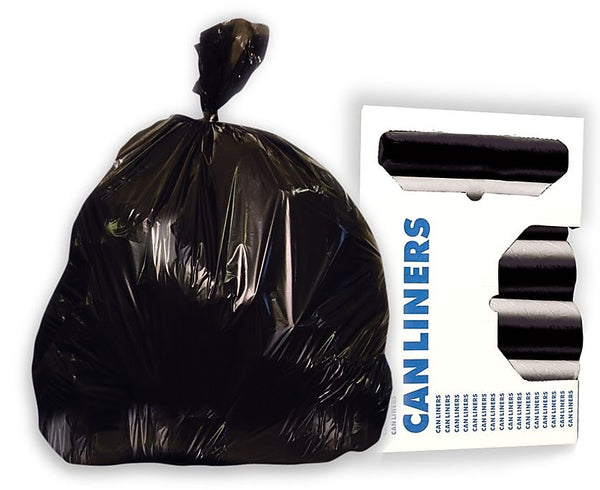 Heritage 20-30 Gallon Industrial Trash Bag, 30" x 37", High Density, 10 Mic, Black, 500 Bags/Carton