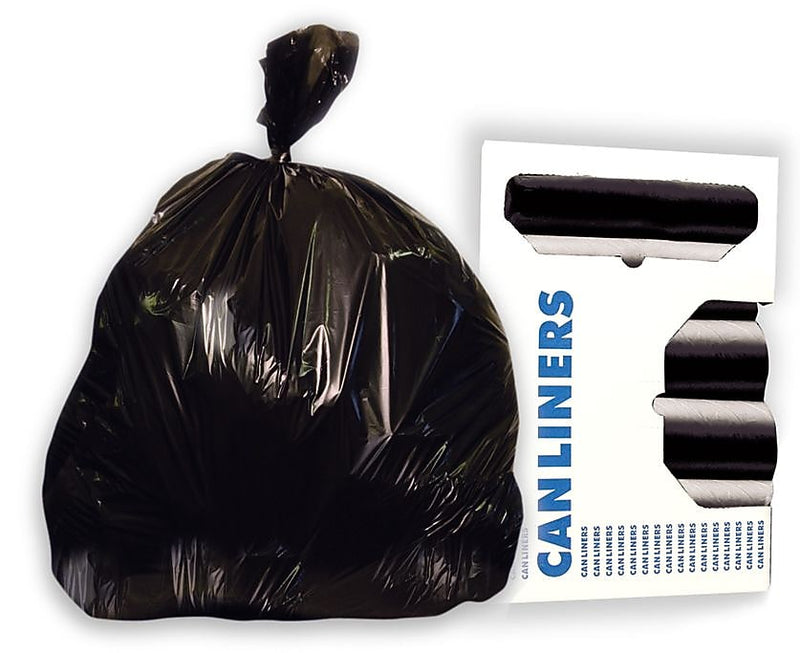Heritage 20-30 Gallon Industrial Trash Bag, 30" x 37", High Density, 10 Mic, Black, 500 Bags/Carton