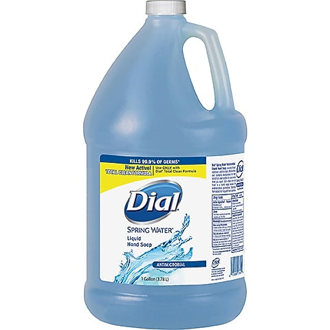 Dial Moisturizing Liquid Hand Soap, Spring Water Scent, 1 Gal., 4/Carton