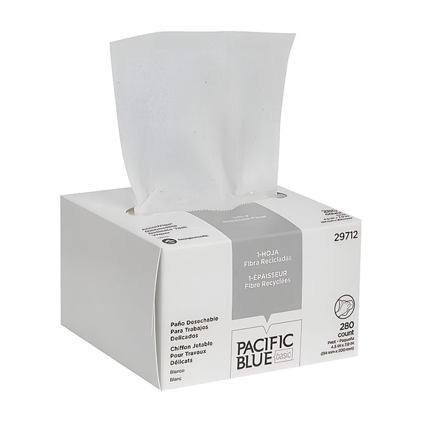 AccuWipe Recycled Single Fold Paper Towels, 1-ply, 280/Box