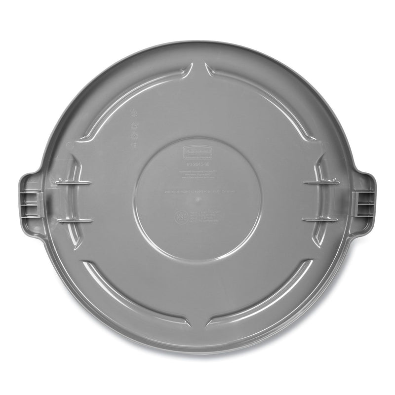 Rubbermaid BRUTE 32-Gallon Round Flat Lid Gray