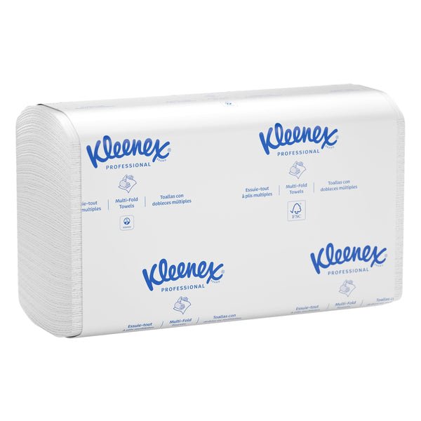 Kleenex Premiere Recycled Multifold Paper Towels, 1-ply, 120 Sheets/Pack, 25 Packs/Carton
