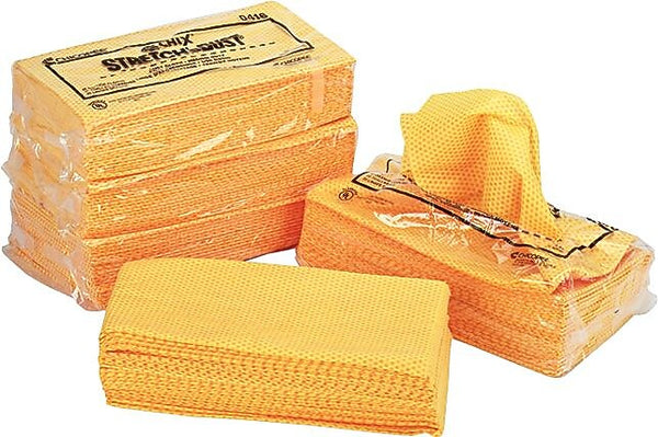 Chix Stretch 'N Dust Cloths, Yellow/Orange, 100 Cloths/Case