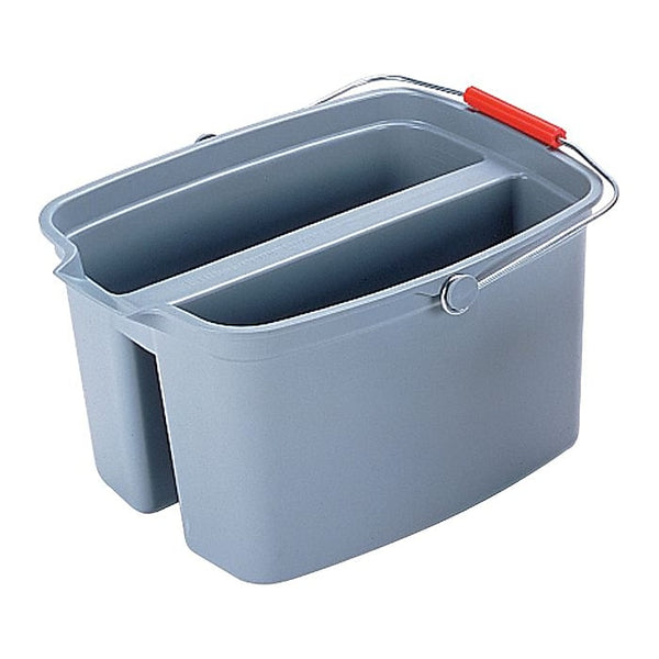 Rubbermaid® Brute® Plastic Utility Double Pail, Gray, 19 Quart, 10"H x 18"W x 14 1/2"D