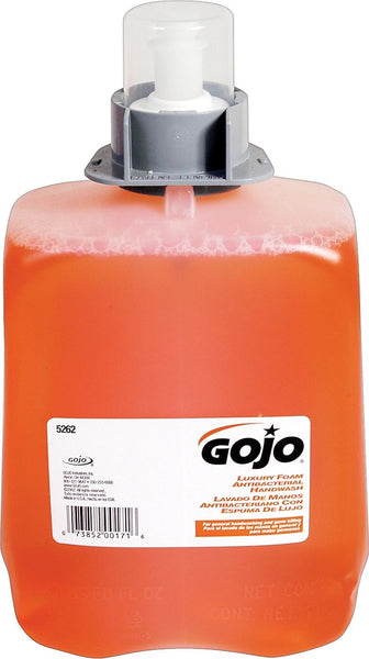 GOJO Luxury Antibacterial Foaming Hand Soap Refill for FMX 20 Dispenser, Orange Blossom Scent, 2000 ml., 2/Carton