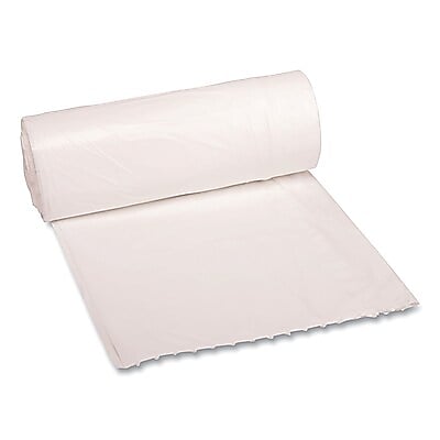 Heritage 7 Gallon Industrial Trash Bag, 20" X 22", High Density, 6 Mic, Natural, 40 Rolls