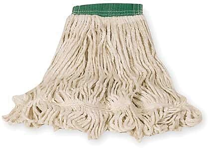 Rubbermaid Commercial Products Super Stitch 20 oz. Blend Wet Mop, 5" Headband, White, 6/Carton