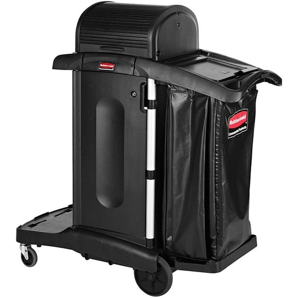 Rubbermaid Executive High Security Janitorial 2-Shelf Cleaning Cart
