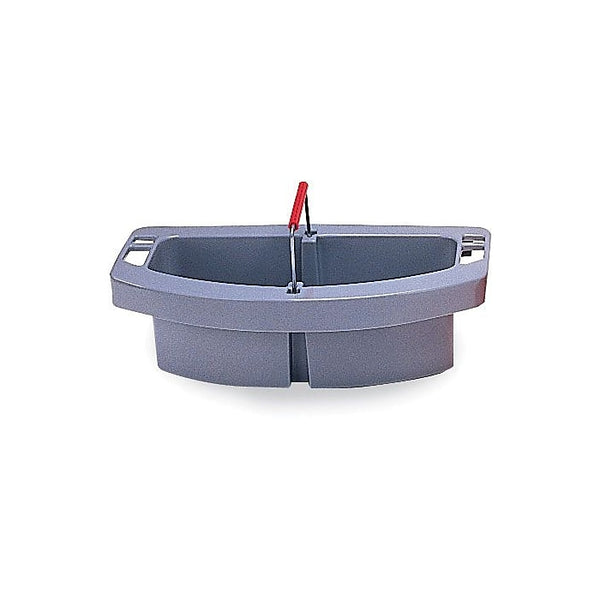 Rubbermaid Commercial 2-Compartment Cleaning Caddy, Gray Plastic