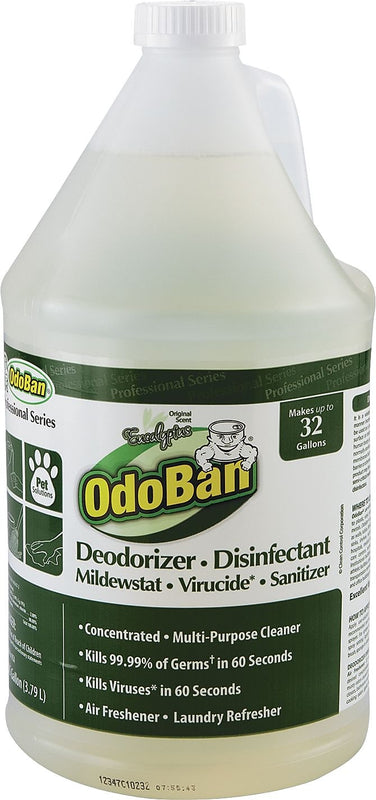 ODOBAN Professional Concentrated Disinfecting Odor Eliminator, Eucalyptus Scent, 1 Gallon, 4/Carton