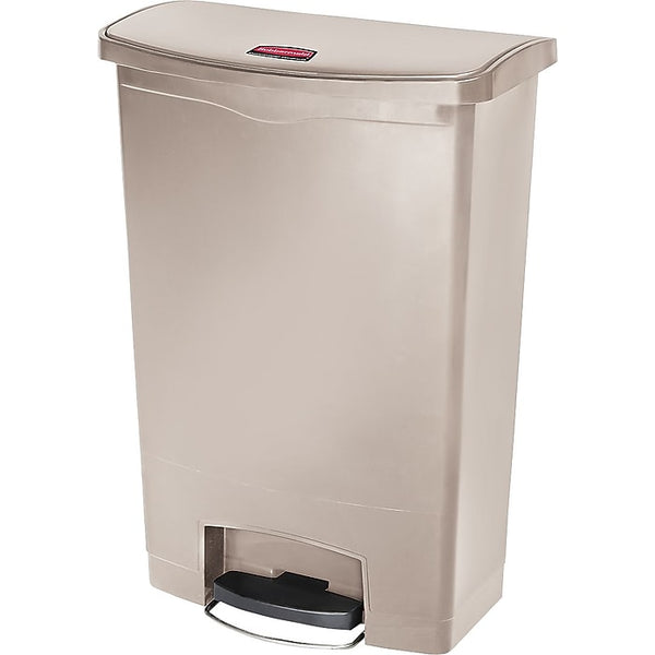 Rubbermaid Slim Jim Resin Front Step-On Trash Can, 24 Gallons