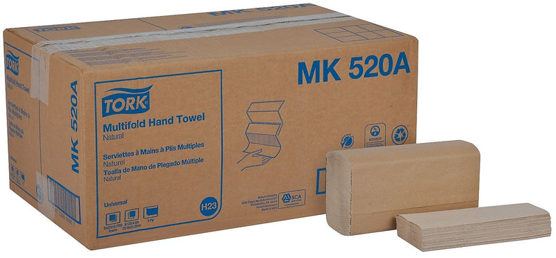 Tork Universal Multifold Paper Towels, 1-ply, 250 Sheets/pack, 16 Packs/carton