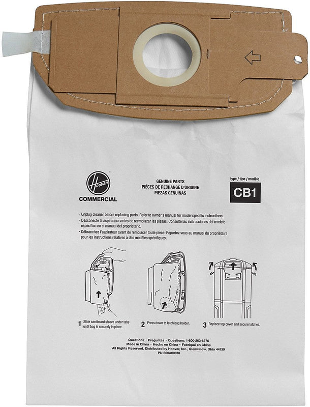 Hoover Hushtone Backpack Disposable Vacuum Bags