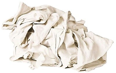 Hospeco Premium Quality T-Shirt Cleaning Rags, White, 5 Lbs./box