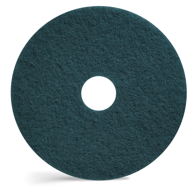 3M 5300 12" Low-Speed Cleaner Scrubbing Pad, Blue, 5/Carton