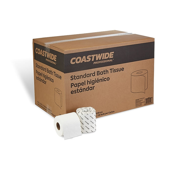 Coastwide Professional 2-Ply Standard Toilet Paper, White, 500 Sheets/Roll, 96 Rolls/Carton