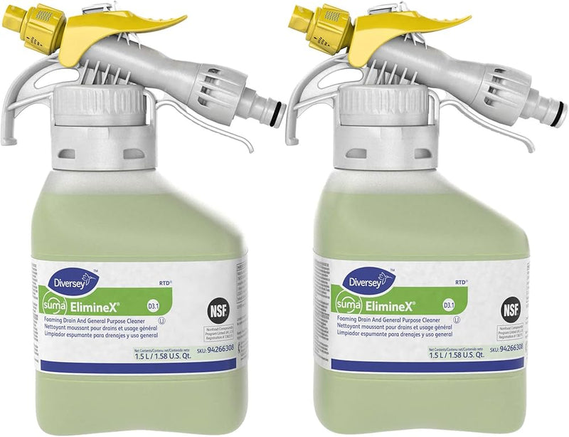 Diversey Eliminex Foam Drain Cleaner, 50 oz., 2/Carton