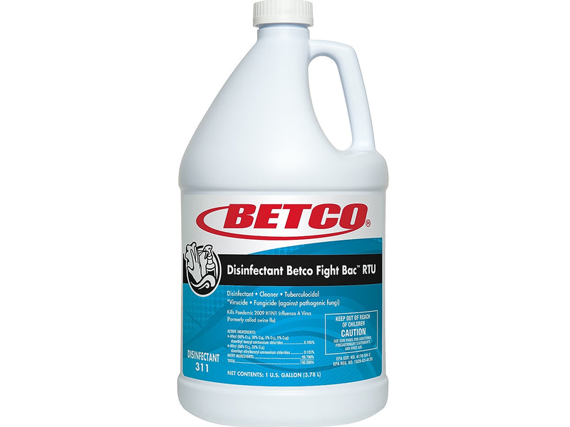 Betco Fight Bac RTU Disinfectant Liquid, Citrus Floral, 128 Fl. Oz.