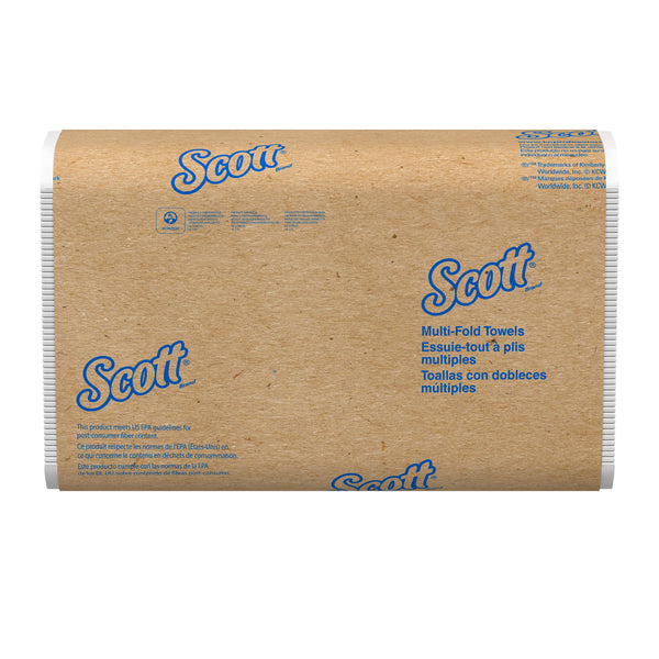 Scott Essential Multifold Hand Towels, 1-Ply, White, 250 Sheets/Pack, 16 Packs/Carton