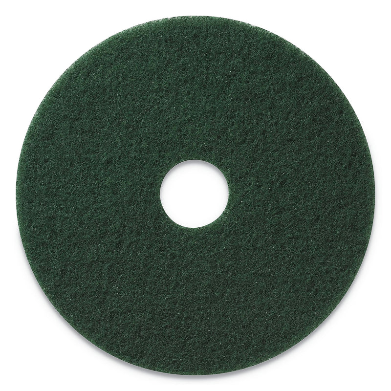 Americo Scrubbing Pads, 17" Diameter, Green, 5/CT