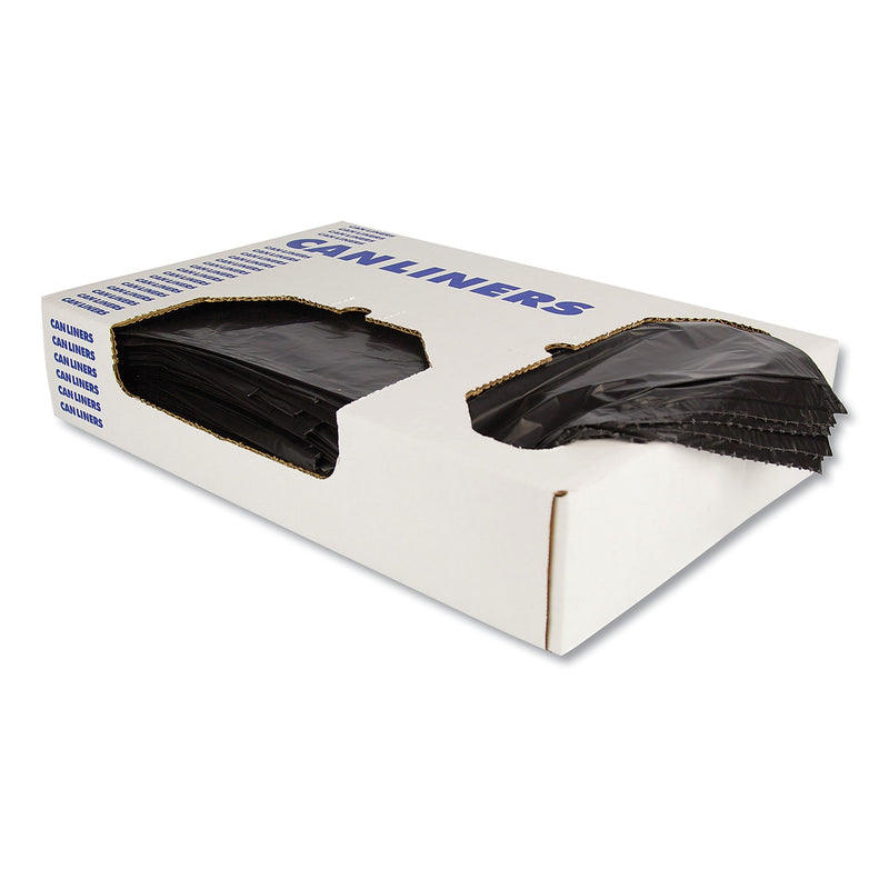 Heritage Linear Low-Density Can Liners, 10 Gal, 0.55 Mil, 24 X 23, Black, 500/Carton