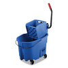 Rubbermaid WaveBrake 2.0 Janitorial Side-Press Bucket and Wringer, 35 Quart