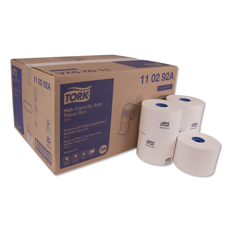 Tork Advanced High-Capacity Toilet Paper, 2-ply, White, 36 Rolls/case