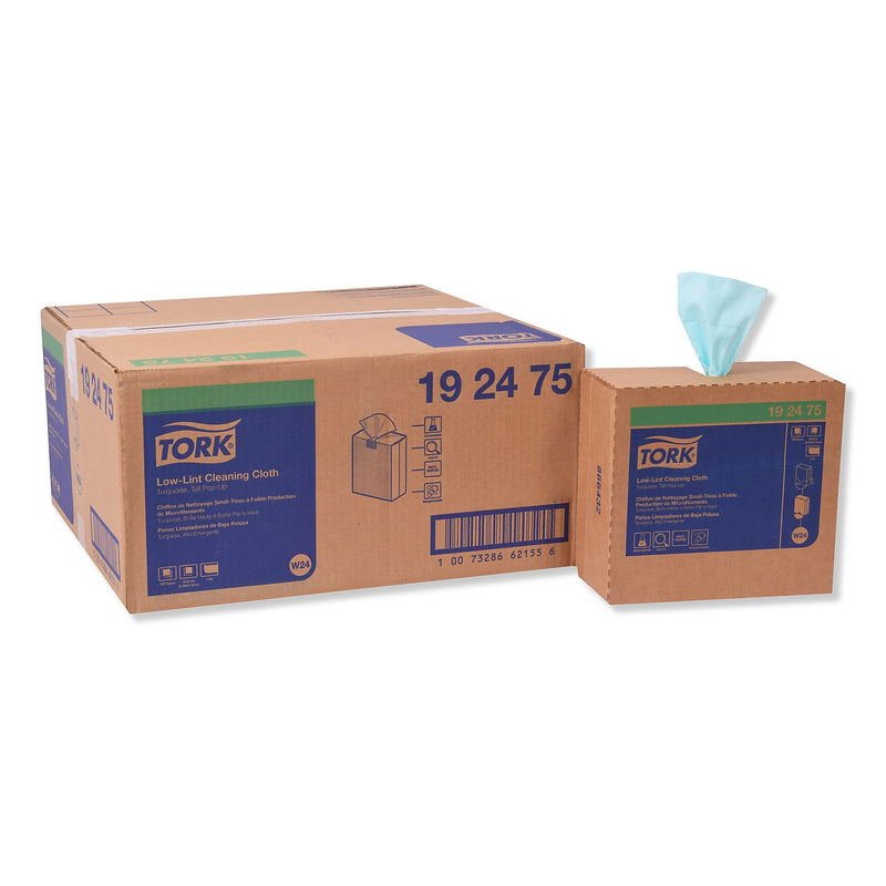 Tork Cleaning Cloths, Turquoise, 100 Cloths/pack, 8/Carton