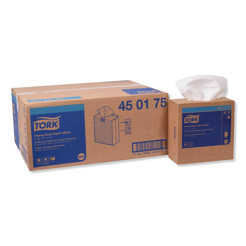 Tork Heavy-Duty Paper Wiper, 9.25 X 16.25, White, 90 Wipes/box, 10 Boxes/carton