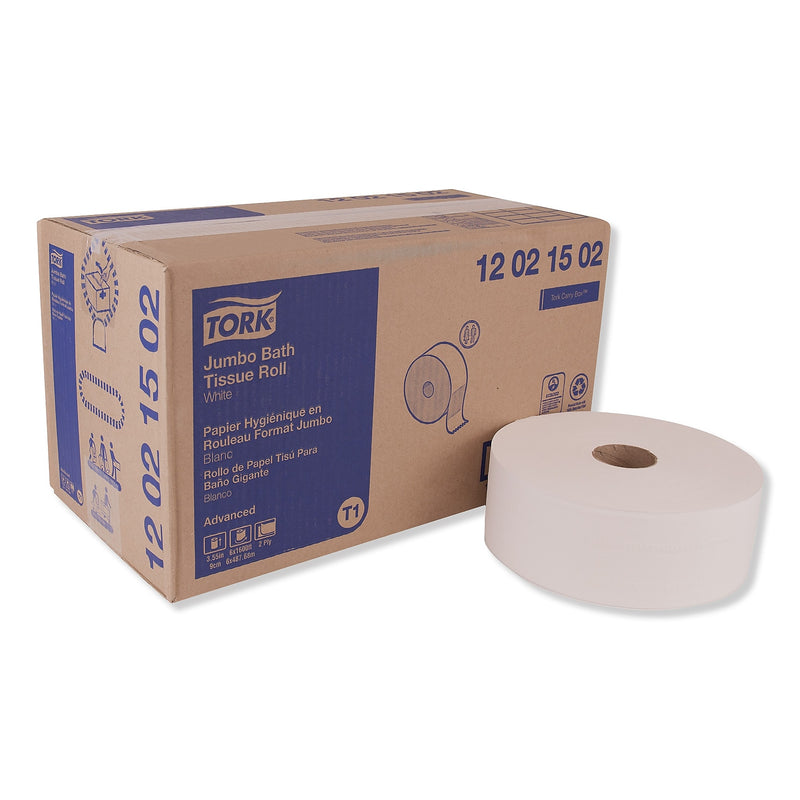 Tork Advanced Jumbo Bath Tissue, Septic Safe, 2-Ply, White, 1600 Ft./roll, 6 Rolls/carton