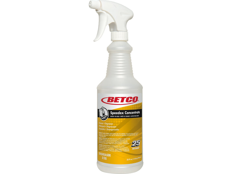 Betco Speedex 32 oz. Spray Bottle with Trigger, White/Yellow, 12/Carton