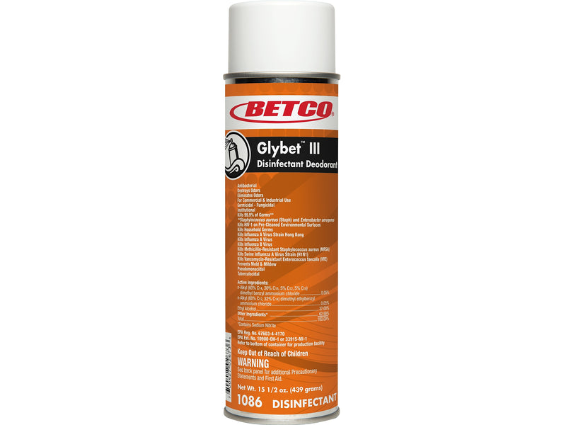 Betco Glybet III Disinfectant, Citrus Bouquet Scent, 15.5 Oz., 12/Carton