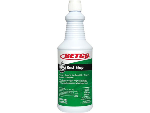 Betco Rest Stop Restroom Disinfectant, Floral Fresh Scent, 32 Oz., 12/Carton