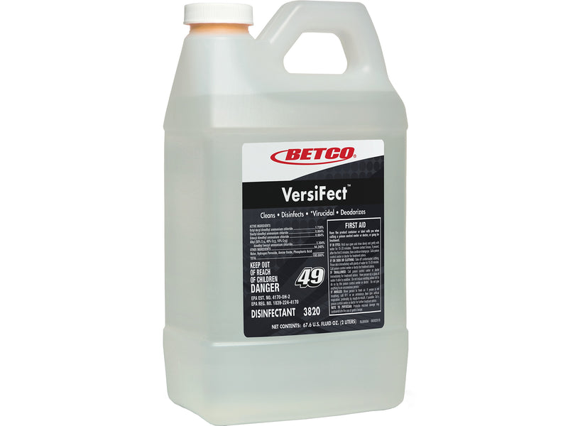 Betco VersiFect Disinfectant, Fresh Scent, 67.6 Oz., 4/Carton