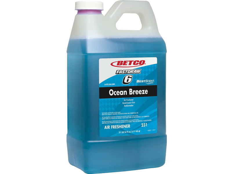 Betco BestScent Air Freshener, Ocean Breeze Scent, 67.6 Oz., 4/Carton