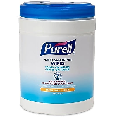 PURELL Hand Sanitizing Wipes, Fresh Citrus Scent, 270 Wipes/Pack